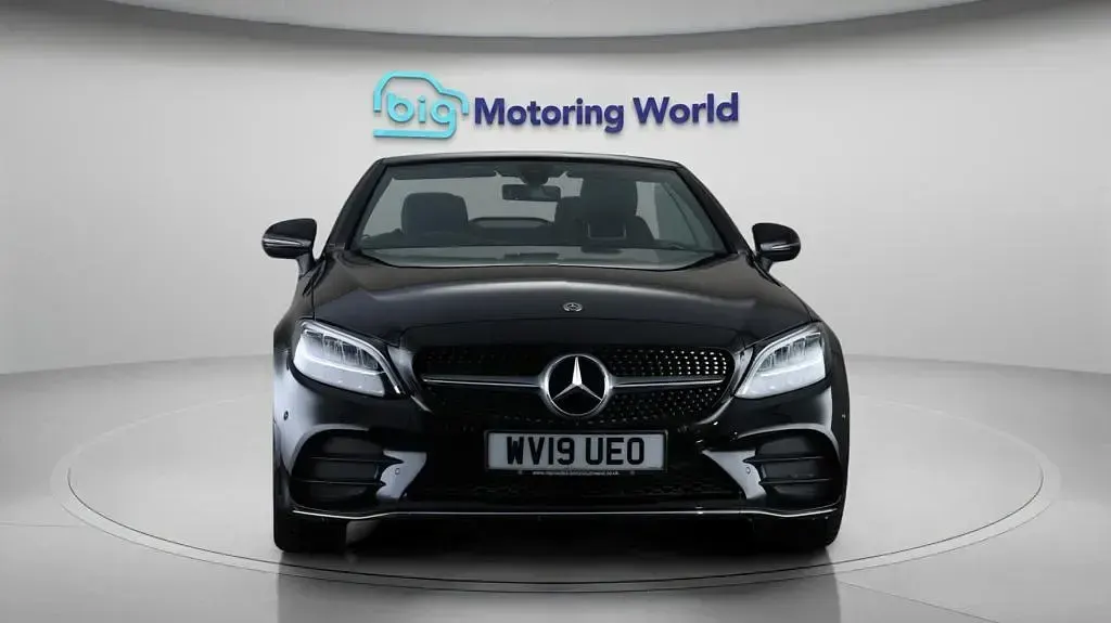 Used Mercedes C200 AMG line 198 HP (145 kW) 2019 Black Cabriolet