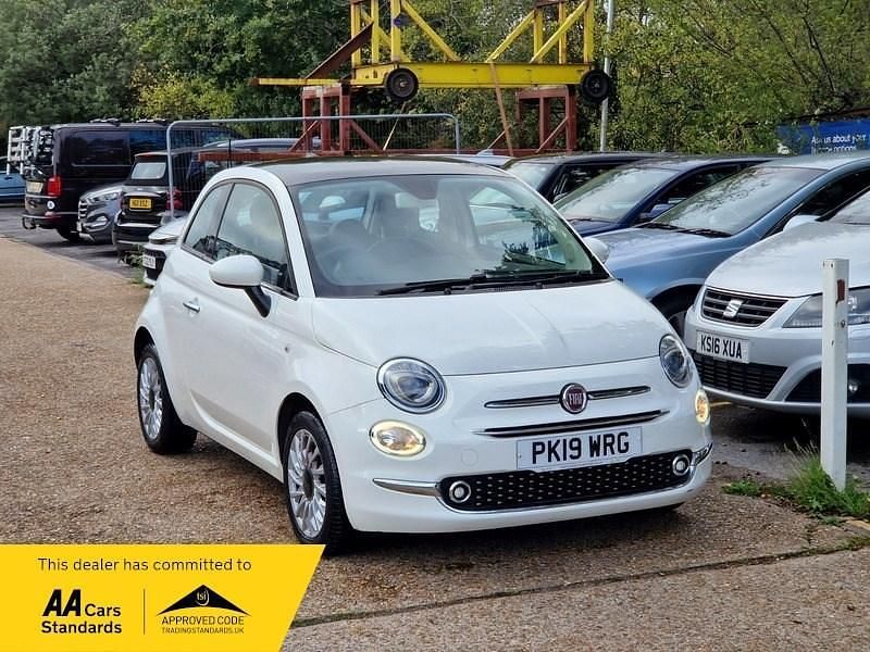 Used Fiat 500 Lounge 69 HP (50 kW) 2019 White Hatchback