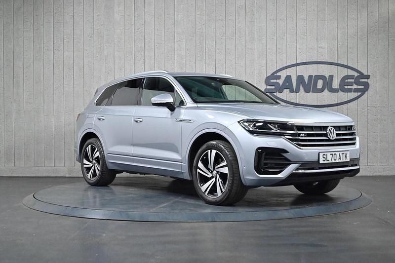 Silver Used 2020 VW Touareg R-line SUV | £34,499 (Fair price) - Image 1/4