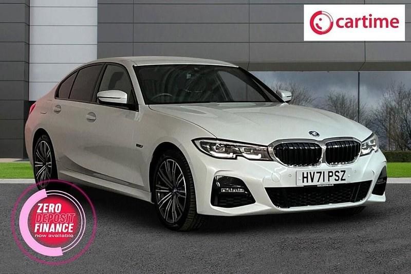 White Used 2021 BMW 330e M Sport Sedan | £22,844 (Fair price) - Image 1/4