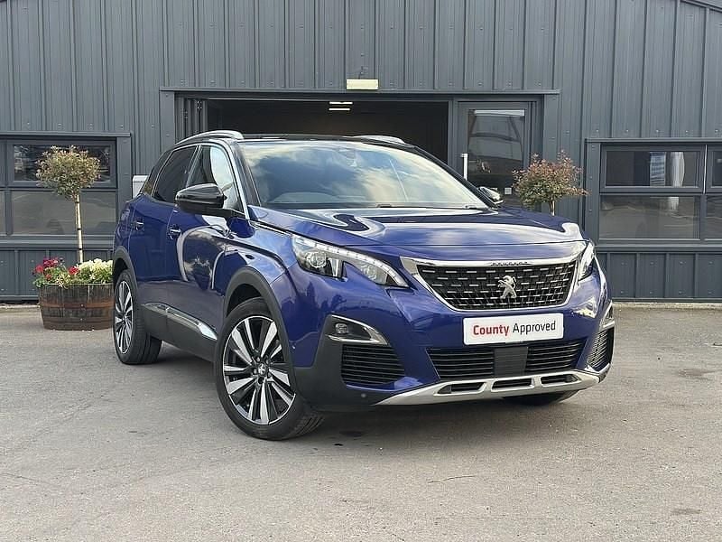Blue Used 2018 Peugeot 3008 GT-line SUV | £9,750 (Fair price) - Image 1/4
