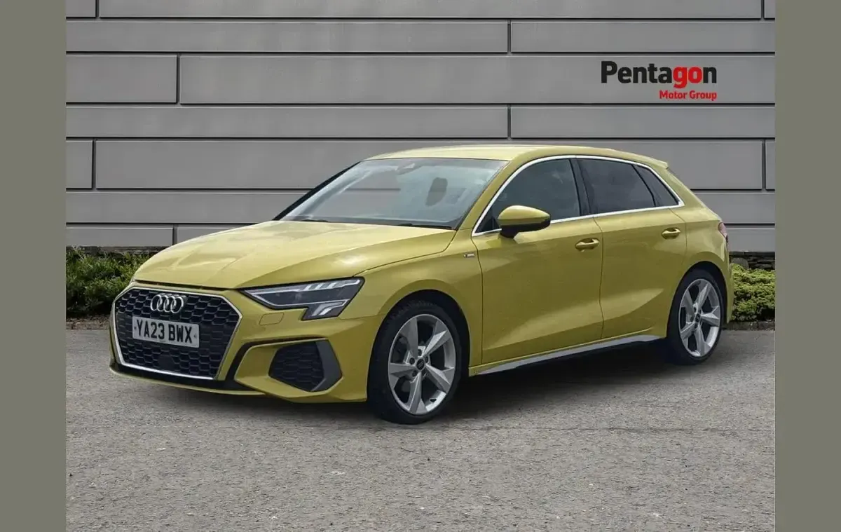 Used Audi A3 S-Line 147 HP (108 kW) 2023 Yellow Sedan