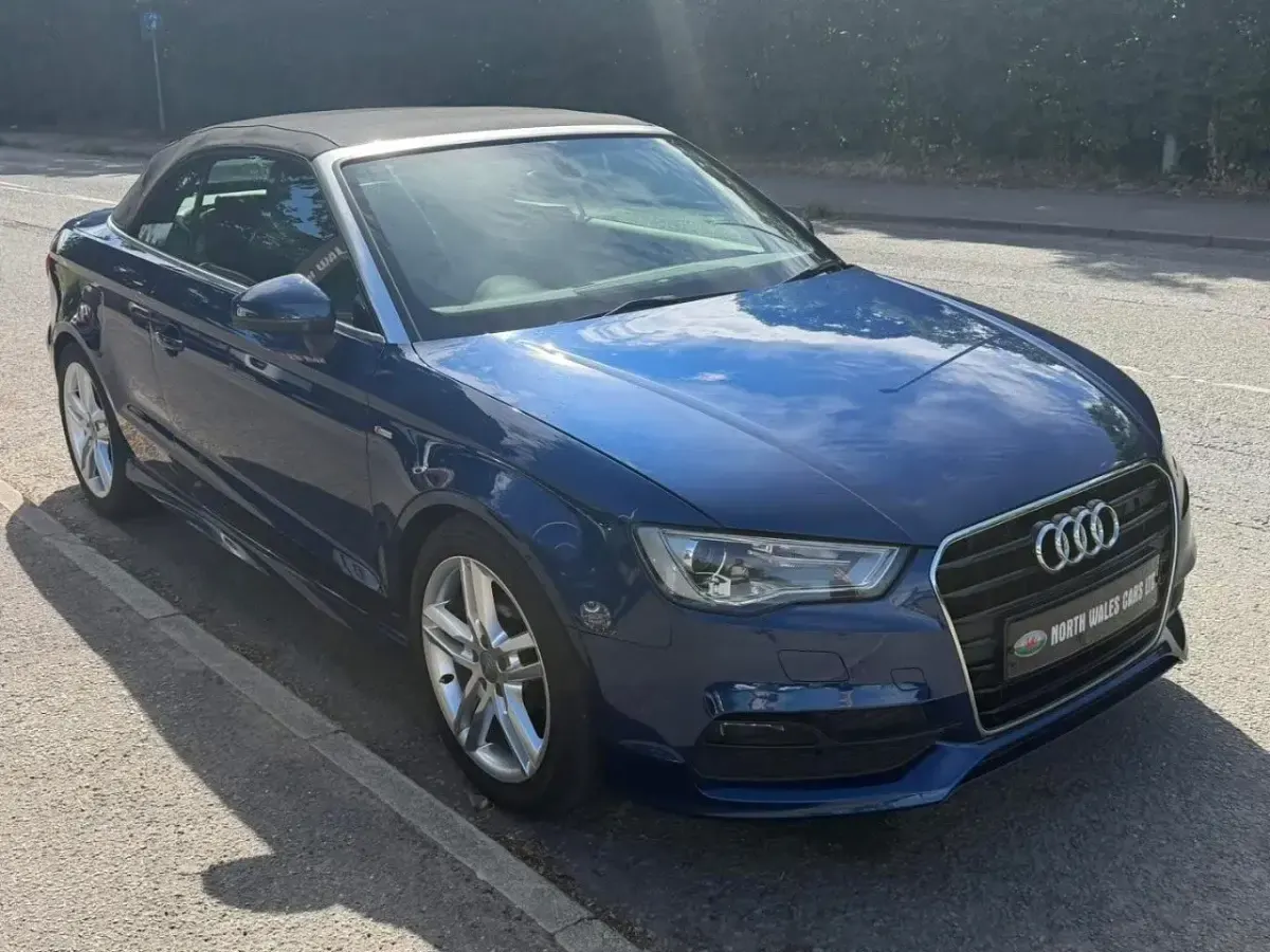Used Audi A3 Cabriolet S-Line 147 HP (108 kW) 2015 Blue Cabriolet