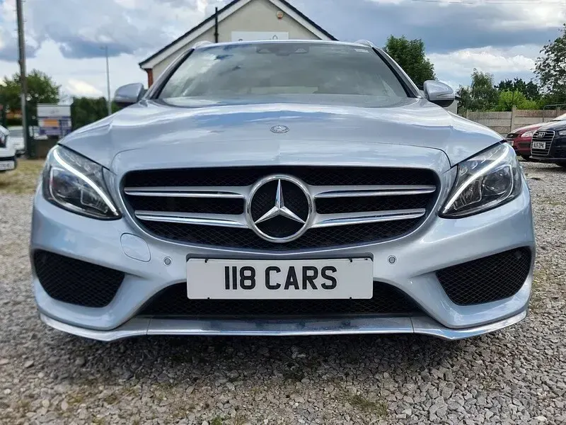 Used Mercedes C250 AMG line 201 HP (147 kW) 2015 Silver Estate