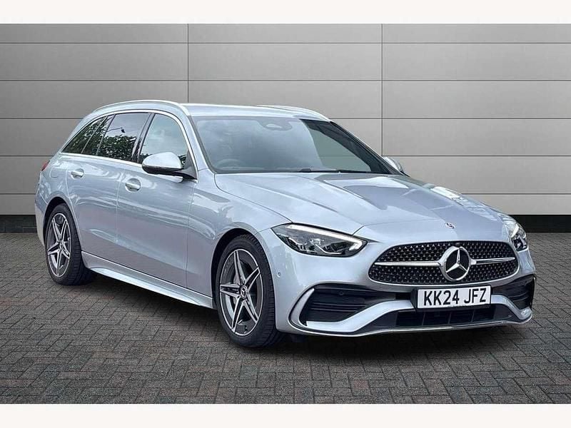 Silver Used 2024 Mercedes C220 AMG line Estate | £33,490 (Fair price) - Image 1/2