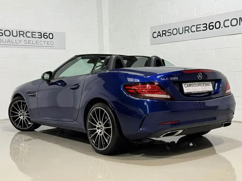 Used Mercedes SLC300 AMG line 245 HP (180 kW) 2018 Blue Cabriolet
