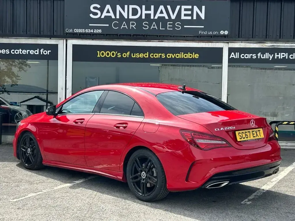 Used Mercedes CLA220 AMG line 177 HP (130 kW) 2018 Red Sedan
