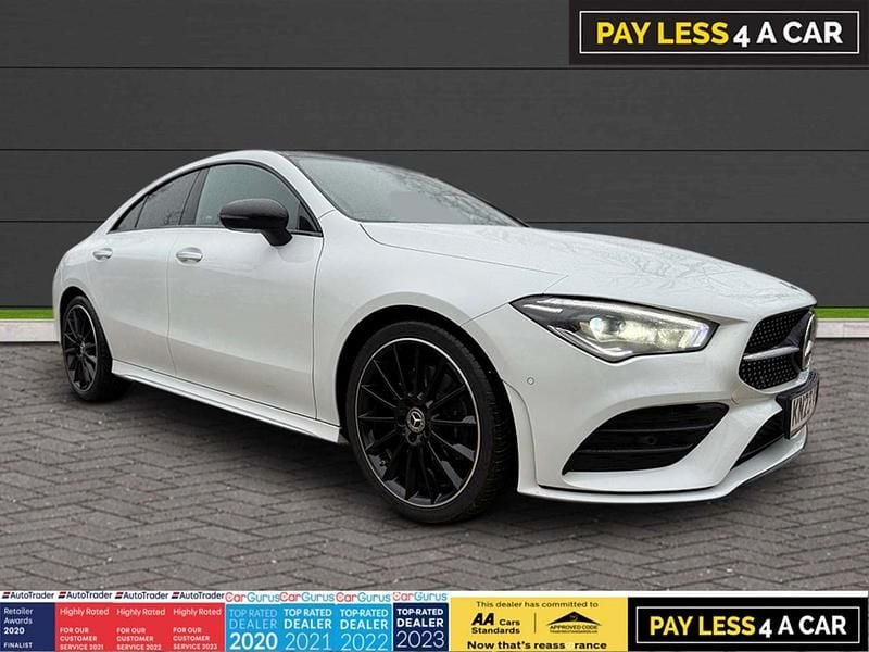 White Used 2023 Mercedes CLA220 AMG Line Premium Plus Sedan | £26,995 (Good price) - Image 1/4