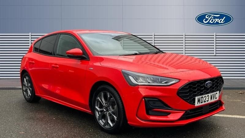 Red Used 2023 Ford Focus ST-Line Hatchback | £16,585 (Fair price) - Image 1/3