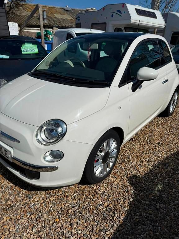 Used Fiat 500 Lounge 2015 White Hatchback
