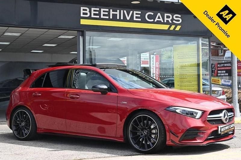 Red Used 2022 Mercedes A35 AMG Premium Plus Hatchback | £31,450 (Fair price) - Image 1/4