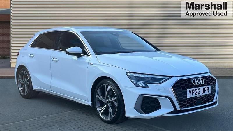 Used Audi A3 S-Line 150 HP (110 kW) 2022 White Sedan
