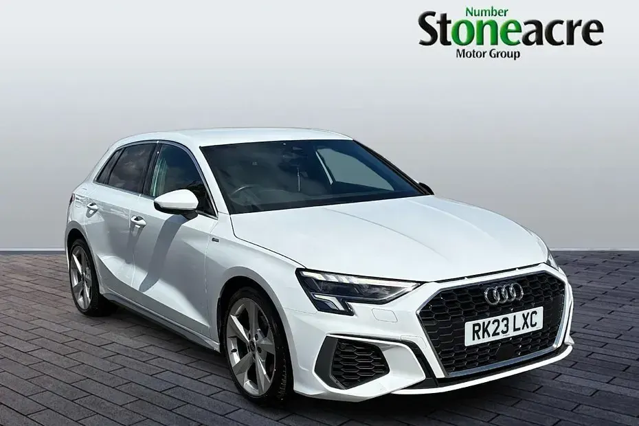 Used Audi A3 S-Line 110 HP (80 kW) 2023 White Sedan