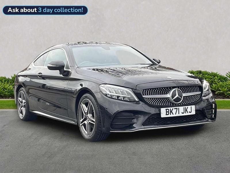 Used Mercedes C200 AMG line 2021 Black Coupe