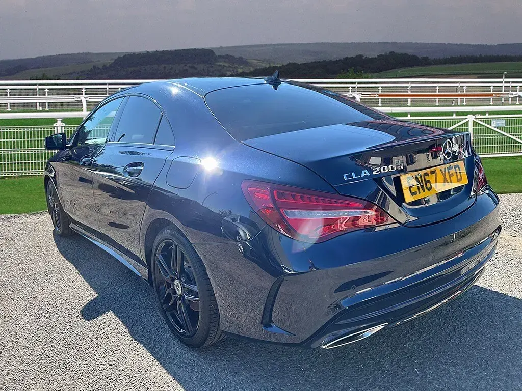 Used Mercedes CLA200 AMG line 136 HP (100 kW) 2018 Blue Coupe