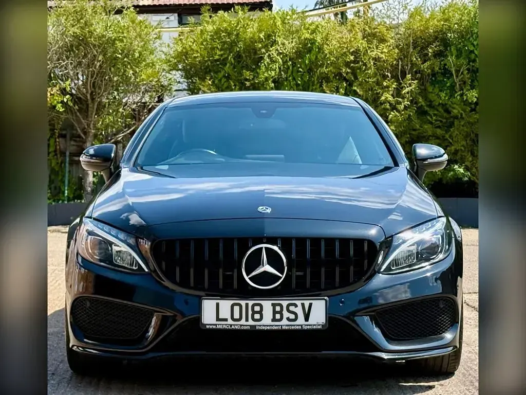 Used Mercedes C220 AMG line 170 HP (125 kW) 2018 Black Coupe