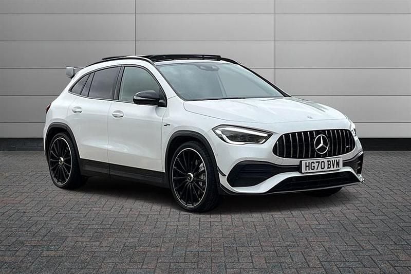 Digital white Used 2021 Mercedes GLA35 AMG Premium Plus SUV | £29,981 (Fair price) - Image 1/4