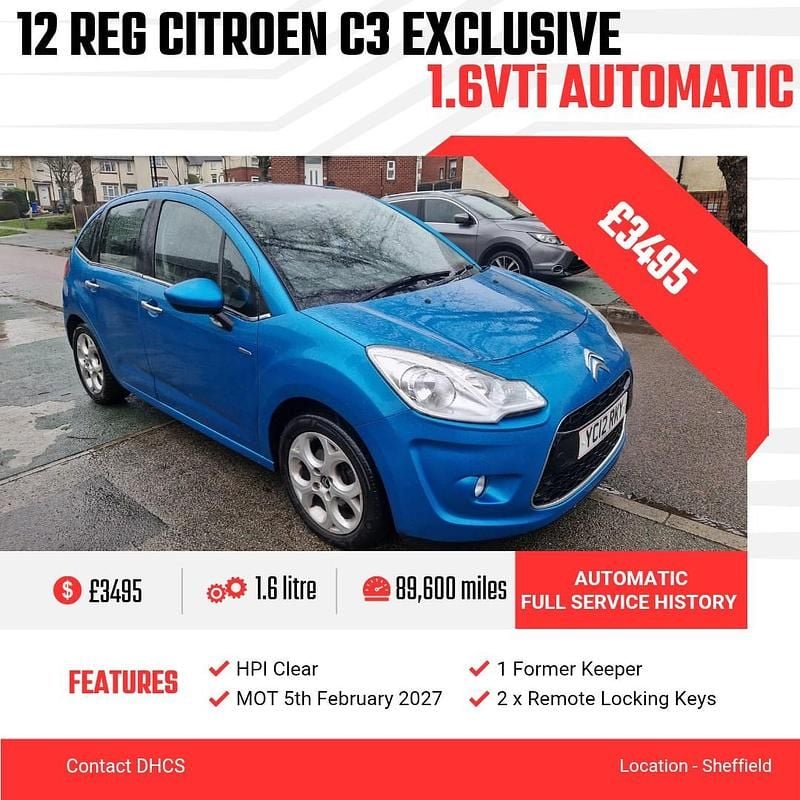 Used Citroën C3 Exclusive 120 HP (88 kW) 2012 Blue Hatchback
