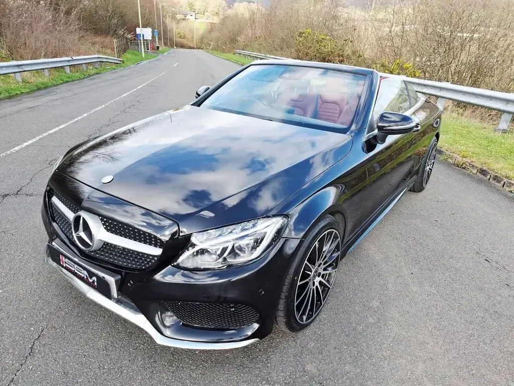 Used Mercedes C220 AMG line 170 HP (125 kW) 2016 Black Cabriolet