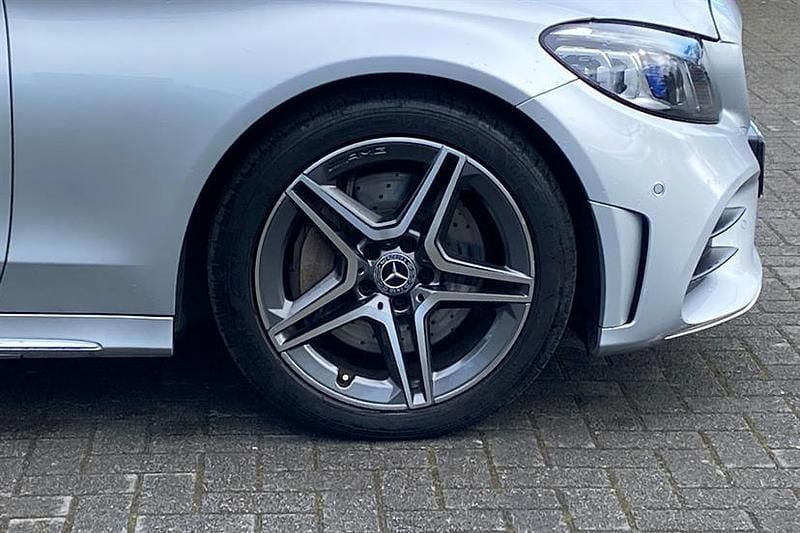 Used Mercedes C300 AMG line 258 HP (189 kW) 2019 Silver Sedan