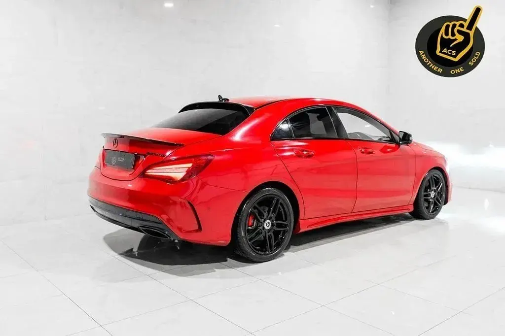 Used Mercedes CLA220 AMG line 177 HP (130 kW) 2018 Red Coupe