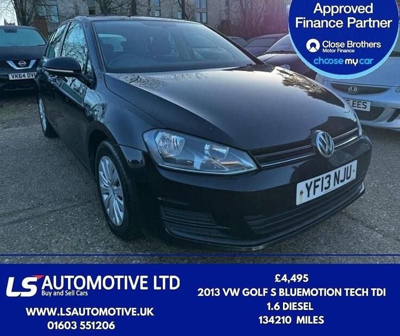 Black Used 2013 VW Golf VII S Hatchback | £3,995 (A bit pricey) - Image 1/4