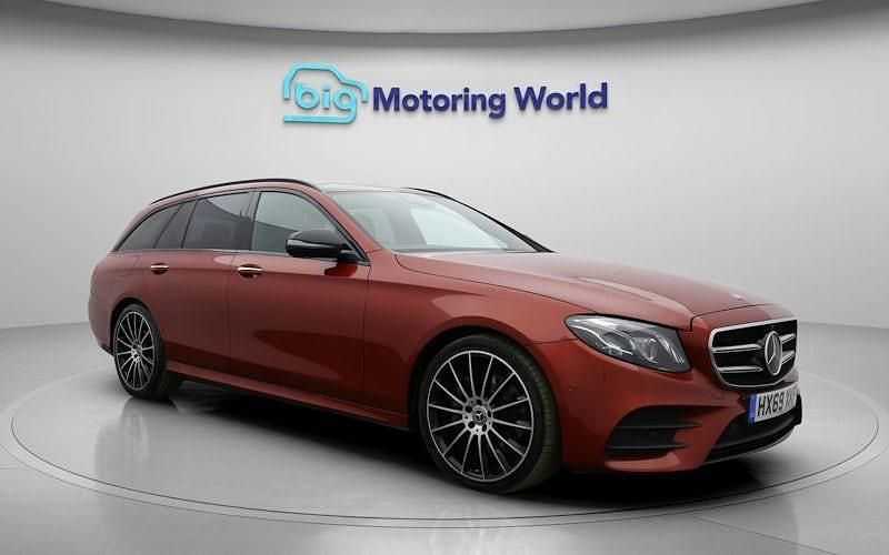 Used Mercedes E220 AMG line 194 HP (142 kW) 2020 Red Estate