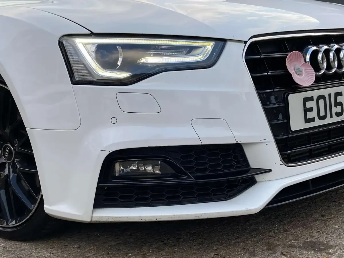 Used Audi A5 Cabriolet S-Line 177 HP (130 kW) 2015 White Cabriolet