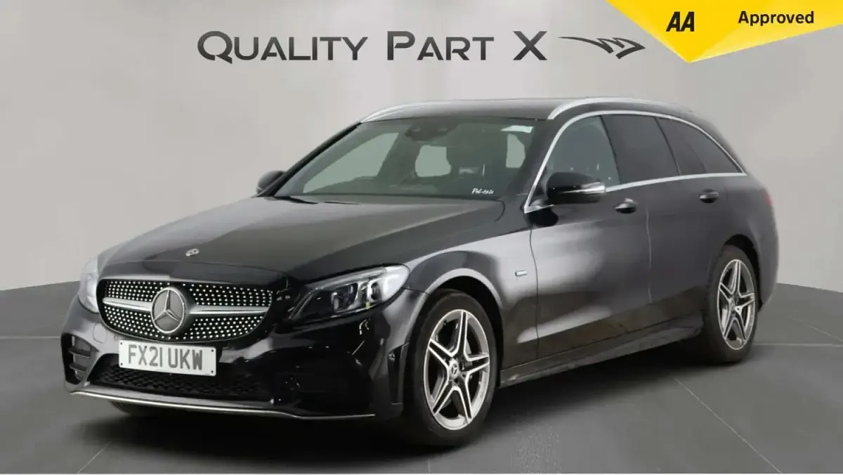 Used Mercedes C300e AMG line 2021 Black Estate