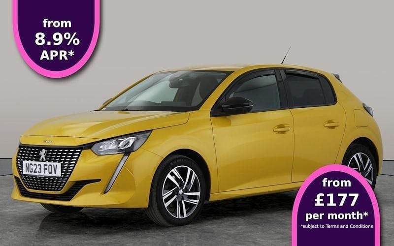 Yellow Used 2023 Peugeot 208 Allure+ Hatchback | £13,361 (Good price) - Image 1/3