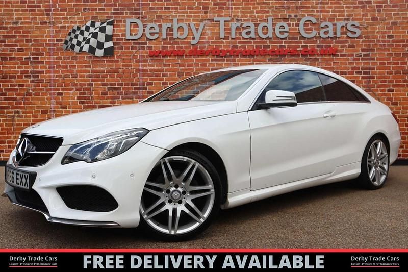 Used Mercedes E220 AMG line 177 HP (130 kW) 2016 White Coupe
