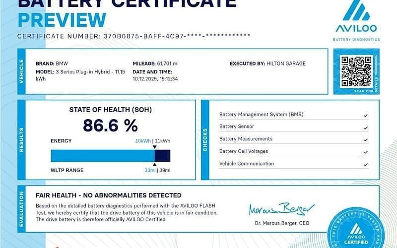 Used BMW 330e M Sport 292 HP (214 kW) 2020 Blue Sedan