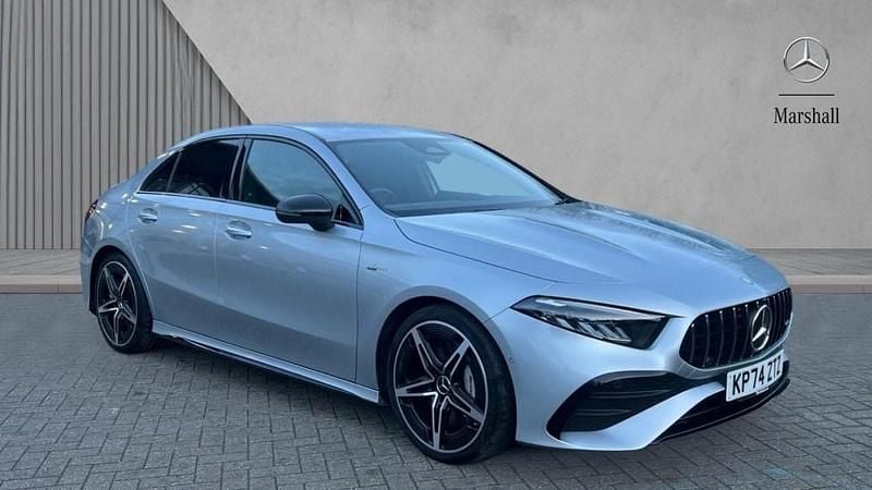 Metallic paint hightech silver Used 2024 Mercedes A35 AMG Premium Sedan | £36,480 (A bit pricey) - Image 1/4