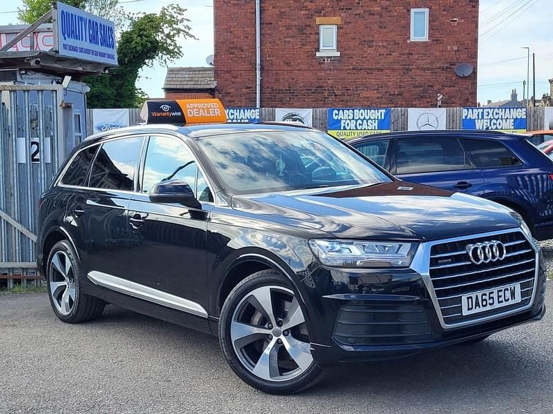 Black Used 2015 Audi Q7 S-Line SUV | £17,495 (A bit pricey) - Image 1/4