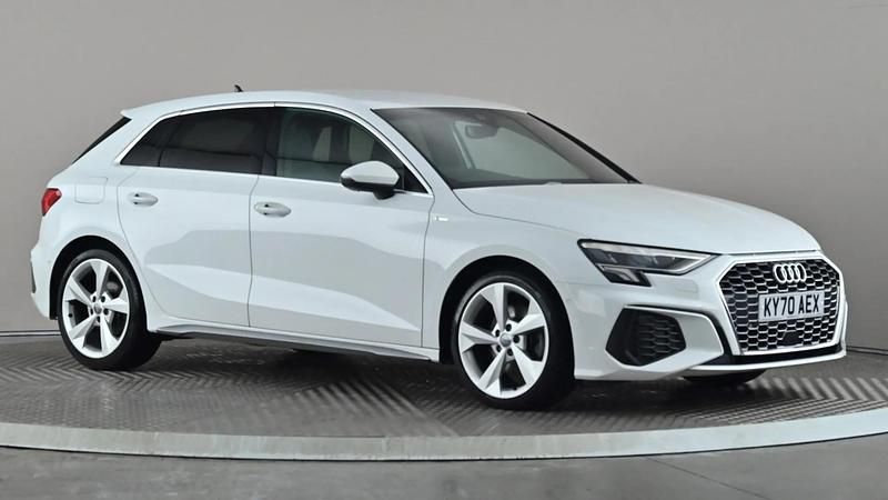 White Used 2020 Audi A3 S-Line Hatchback | £18,998 (Fair price) - Image 1/4