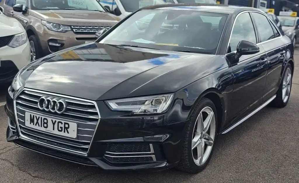 Used Audi A4 S-Line 150 HP (110 kW) 2018 Black Sedan