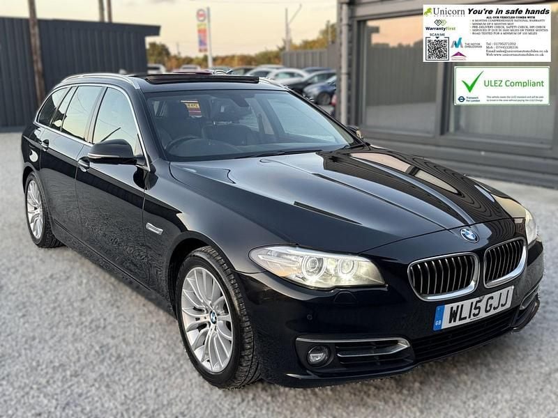 Black Used 2015 BMW 520 Luxury Line Estate | £10,990 (Fair price) - Image 1/4