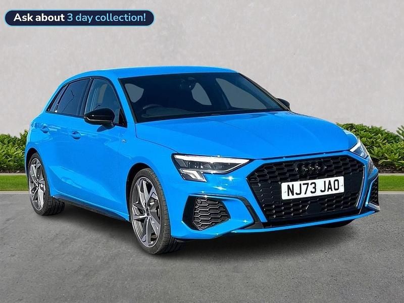 Used Audi A3 Sportback Black Edition 150 HP (110 kW) 2023 Blue Hatchback