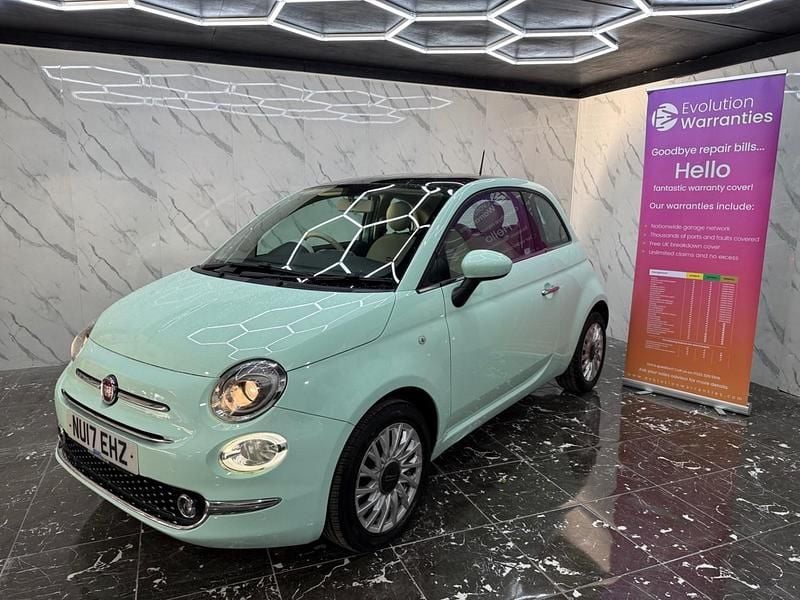 Green Used 2017 Fiat 500 Lounge Hatchback | £4,495 (Super price) - Image 1/4