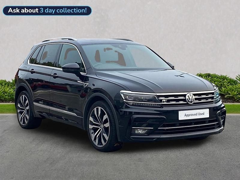 Black Used 2020 VW Tiguan R-line SUV | £20,224 (Fair price) - Image 1/4