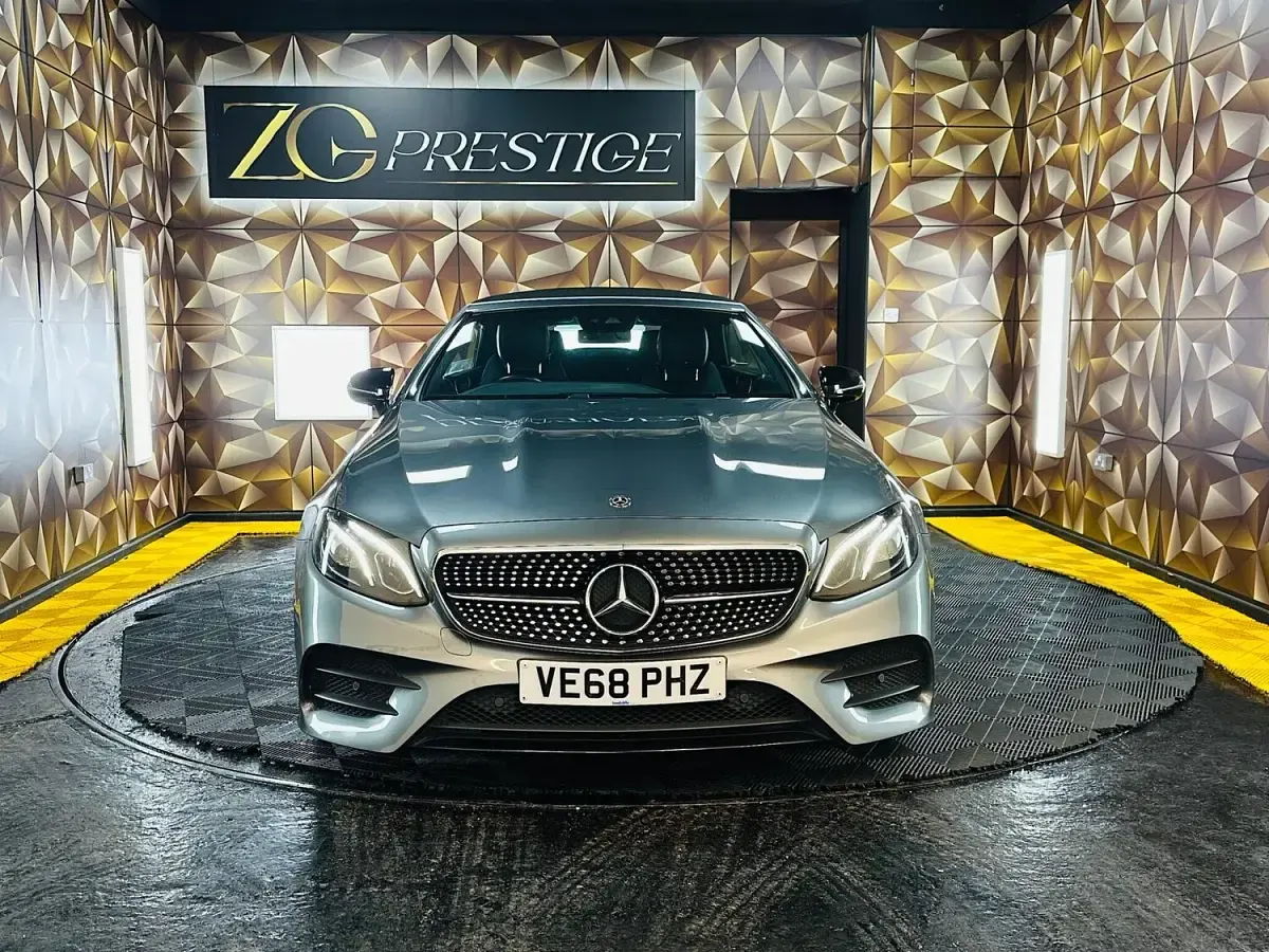 Used Mercedes E220 AMG line 194 HP (142 kW) 2018 Grey Cabriolet