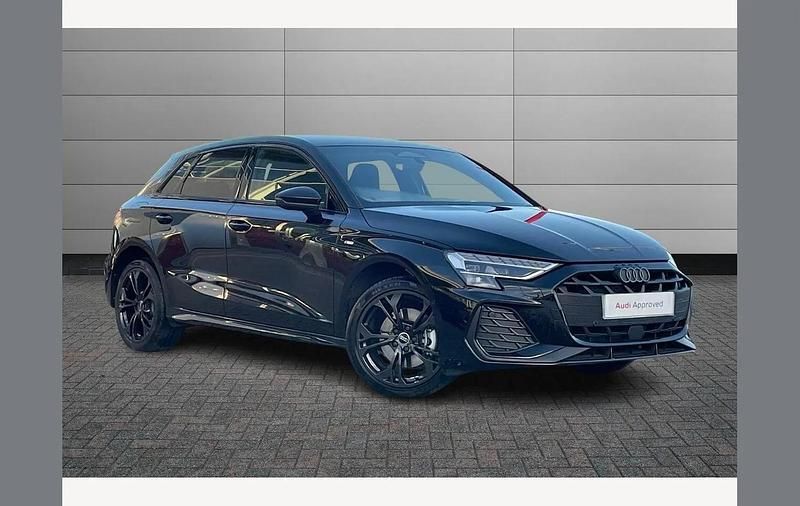 Mythos black Used 2025 Audi A3 e-tron Black Edition Hatchback | £32,995 (Fair price) - Image 1/3