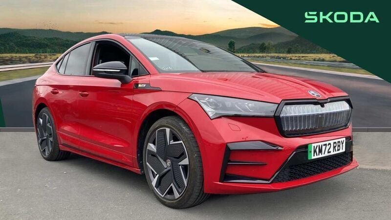 Red Used 2022 Skoda Enyaq iV vRS SUV | £28,695 (Good price) - Image 1/4