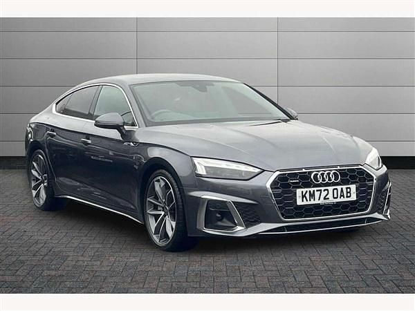 Daytona grey Used 2022 Audi A5 S-Line Hatchback | £27,350 (Fair price) - Image 1/4