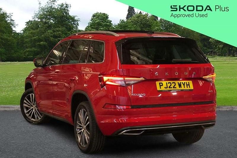 Used Skoda Kodiaq LAURIN & KLEMENT 150 HP (110 kW) 2022 Velvet red metallic SUV