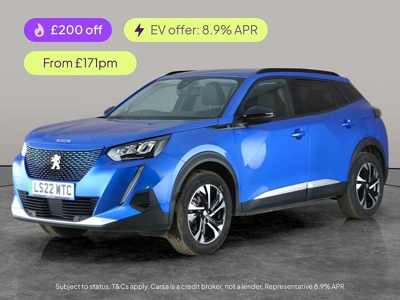 Blue Used 2022 Peugeot e-2008 Allure Premium SUV | £12,228 (Super price) - Image 1/2