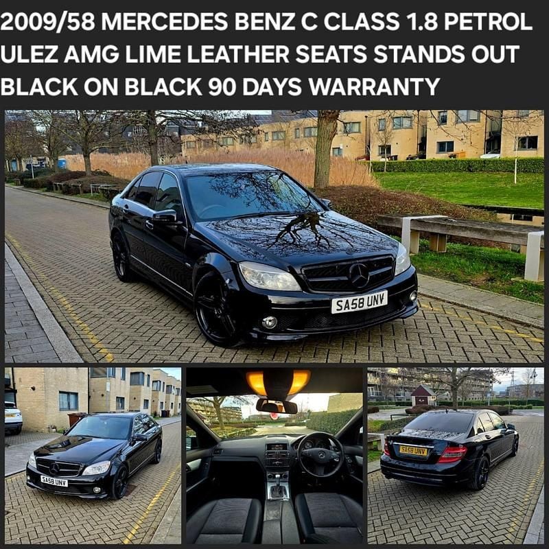 Black Used 2008 Mercedes C180 Sedan | £2,995 (Fair price) - Image 1/3