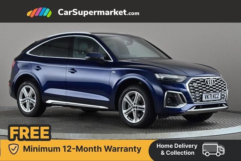Blue Used 2021 Audi Q5 S-Line SUV | £27,497 (Fair price) - Image 1/4