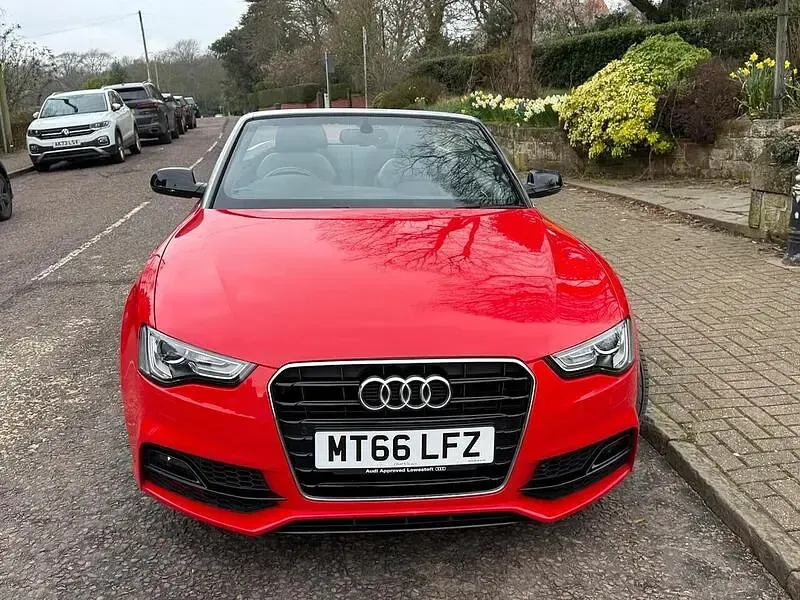 Used Audi A5 Cabriolet S-Line 190 HP (139 kW) 2016 Red Cabriolet