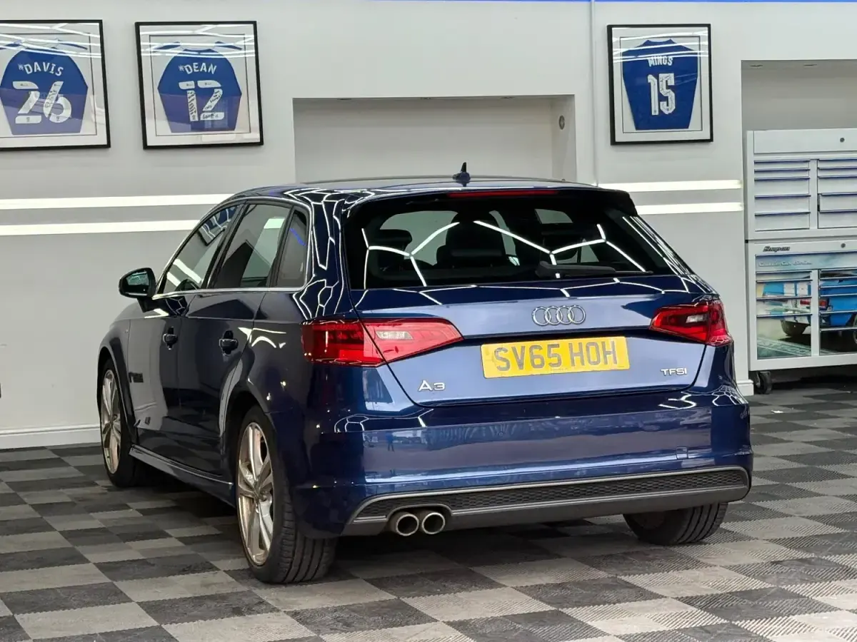 Used Audi A3 S-Line 150 HP (110 kW) 2015 Blue Hatchback